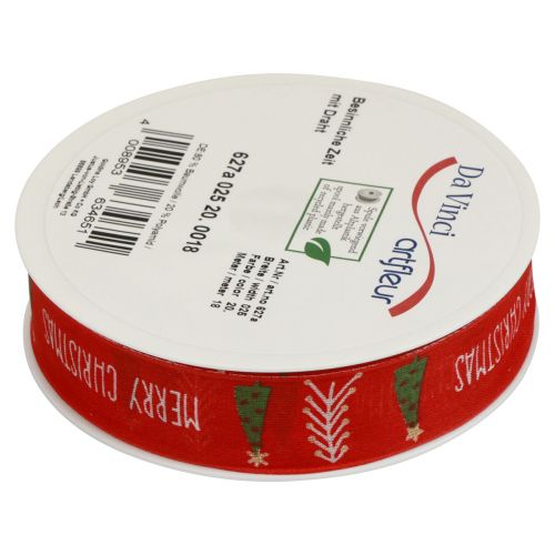Product Gift ribbon, Christmas ribbon, Christmas ribbon Merry Christmas 25mm 18m