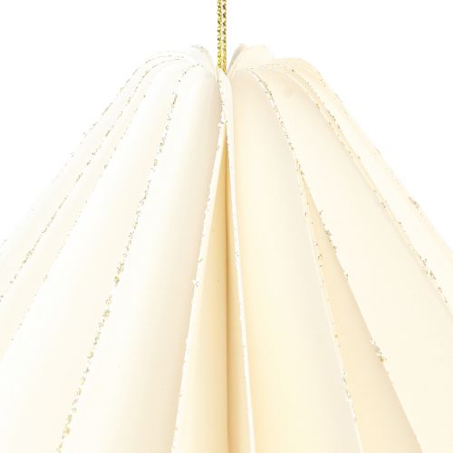 Floristik24 Christmas Tree Paper Fir for Hanging White 40cm 2pcs