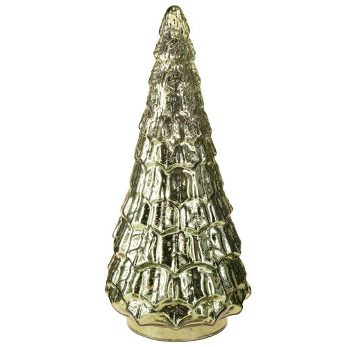 Product Christmas tree with LED lighting vintage green gold 38cm