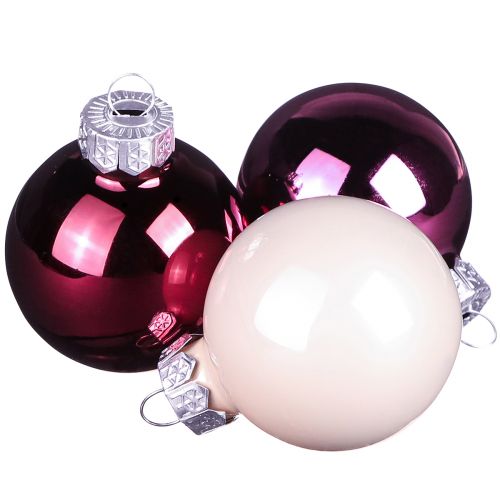 Product Christmas tree balls made of glass Berry Mix Ø7.5cm 12 pcs