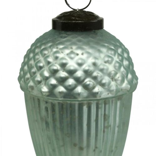 Floristik24 Christmas tree ornaments acorn glass mint 11-14.5cm set of 3