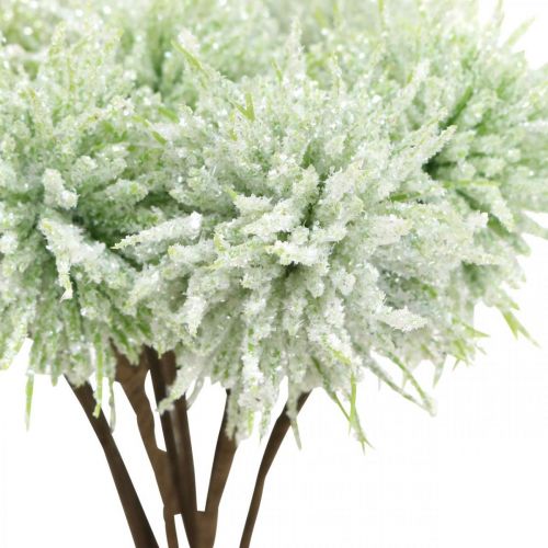 Floristik24 Christmas flowers glitter artificial flowers Christmas green in a bunch 4pcs