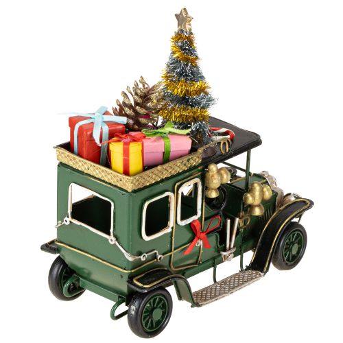 Product Christmas decoration car Christmas car vintage green 15×7×16cm
