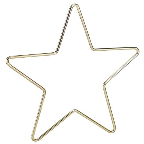Floristik24 Christmas decoration metal star pendant gold Ø15cm 6 pcs
