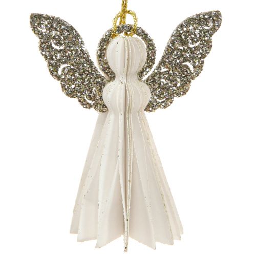 Floristik24 Christmas Decoration Paper Christmas Tree Decoration White 6cm 12 pcs