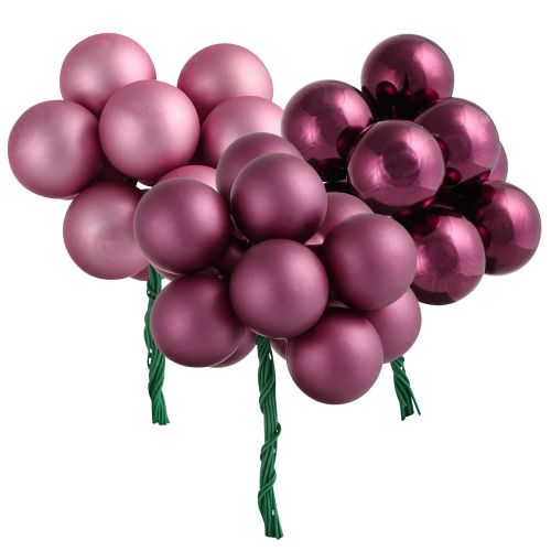 Floristik24 Christmas decoration mirror berries pink berry Ø25mm 140 pcs