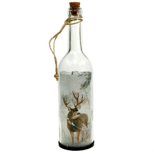 Floristik24 Christmas decoration bottle with lighting 30cm