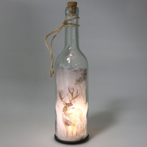 Floristik24 Christmas decoration bottle with lighting 30cm