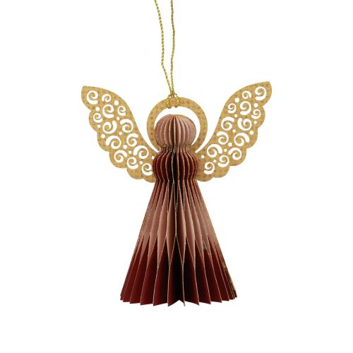 Product Paper angel Christmas angel decoration wine red pink H12cm 4pcs