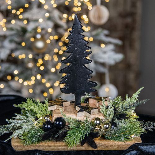 Floristik24 Christmas decoration Christmas tree wood metal table decoration H22cm