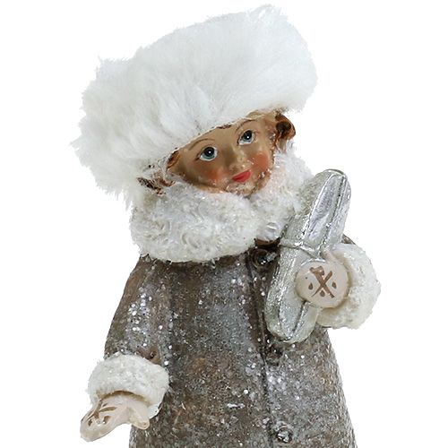 Floristik24 Christmas figure grey-white 13cm 2pcs