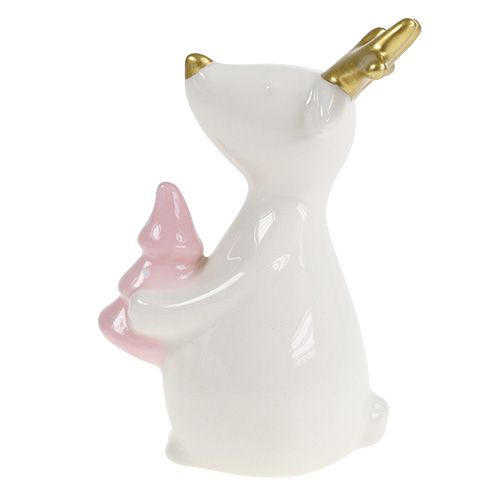 Floristik24 Christmas figure reindeer white 11cm, 12cm 2pcs