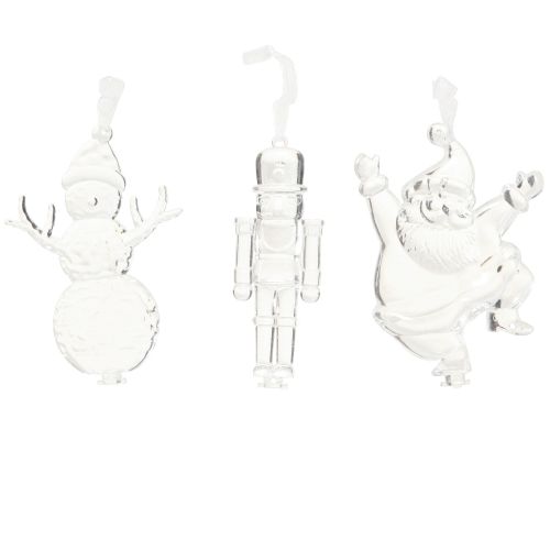 Floristik24 Christmas figures winter decoration for hanging clear H10cm 3pcs