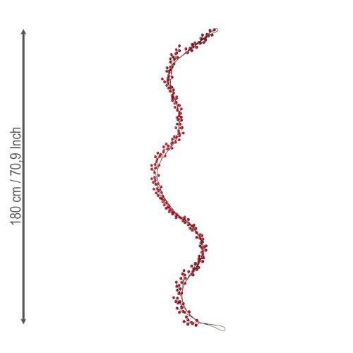 Product Christmas garland artificial berry garland red 180cm