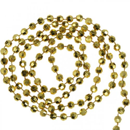 Floristik24 Christmas garland Christmas tree decoration chain pearls gold 9m