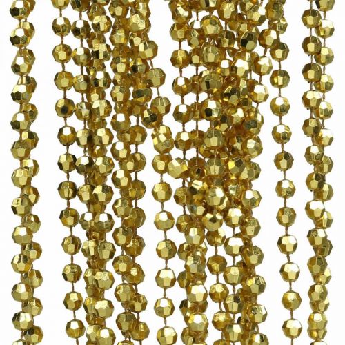 Christmas garland Christmas tree decoration chain pearls gold 9m