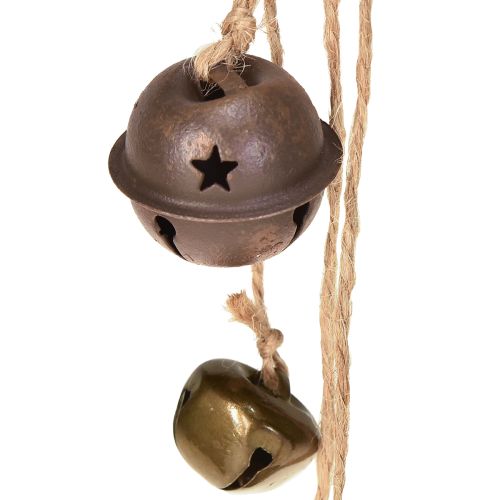 Product Vintage Christmas bells, 37cm, for hanging, set of 6