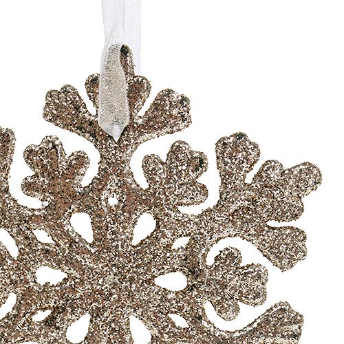 Product Christmas hanger mix with glitter light gold 3pcs