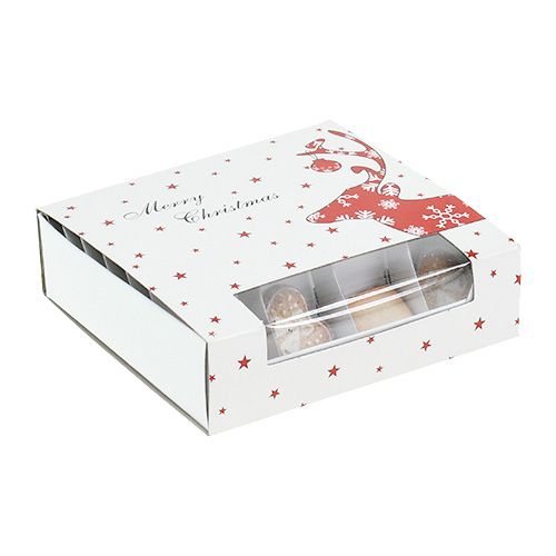 Floristik24 Christmas biscuits white 3cm - 3.5cm 24pcs