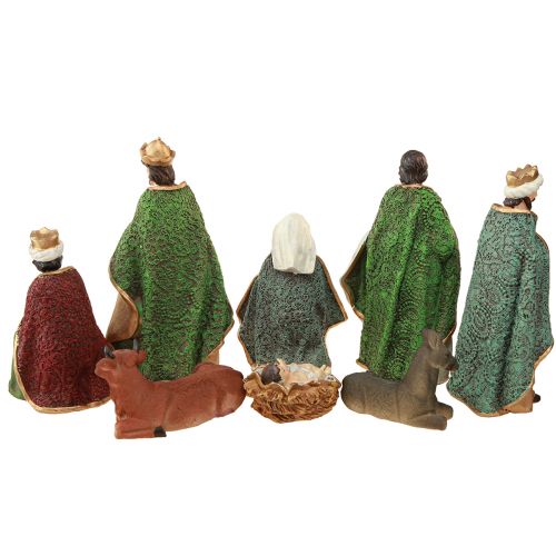 Floristik24 Christmas Nativity Figures Set Handpainted Polyresin 8-20cm 8 pcs