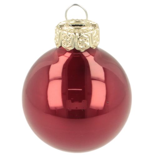 Christmas bauble glass decoration, shiny, 3cm, 22 pieces | Floristik24.ie