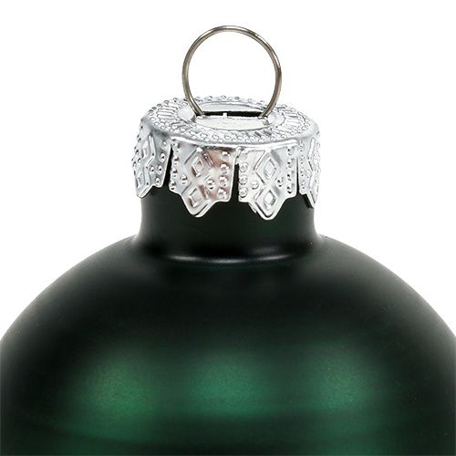 Floristik24 Christmas ball Ø4cm dark green 24 pcs
