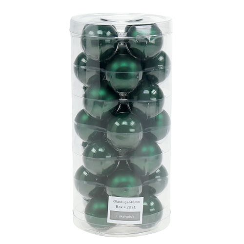Floristik24 Christmas ball Ø4cm dark green 24 pcs