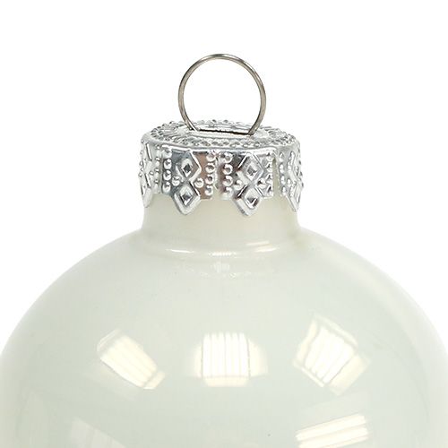 Product Christmas ball Ø4cm white glossy 24 pcs