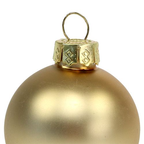 Product Christmas ball 4cm gold glossy/matt glass 24 pcs
