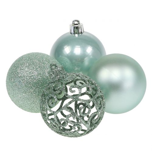 Floristik24 Christmas ball light green Ø6cm 16 pcs