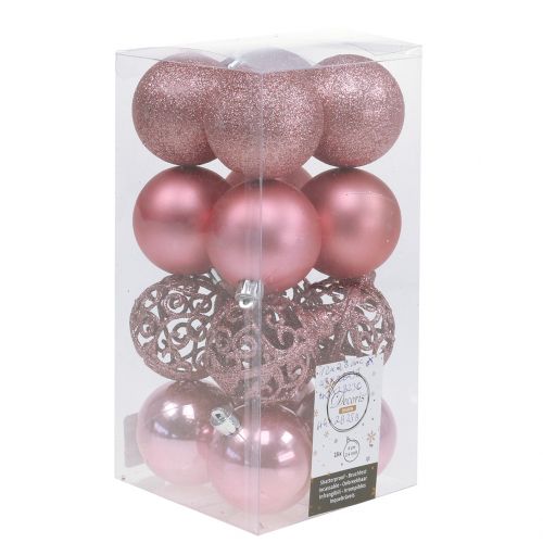 Floristik24 Christmas ball pink Ø6cm 16 pcs