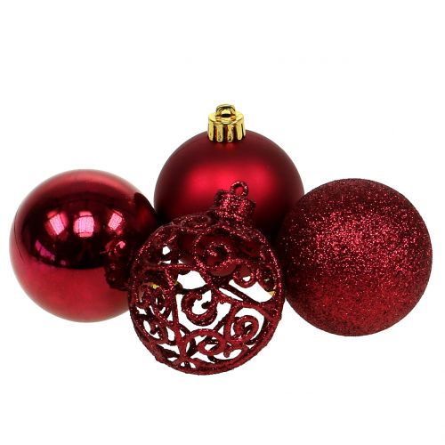 Floristik24 Christmas ball dark red Ø6cm 16 pcs
