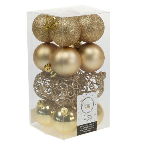 Floristik24 Christmas ball gold Ø6cm 16 pcs