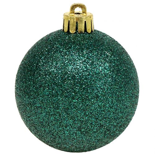 Floristik24 Christmas ball emerald green mix Ø6cm 10pcs