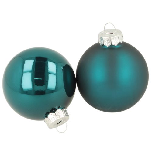 Christmas bauble, matte and glossy, festive Christmas tree ornament, 6cm, 24 pieces