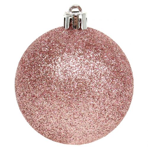 Product Christmas ball pastel pink mix Ø6cm 10pcs