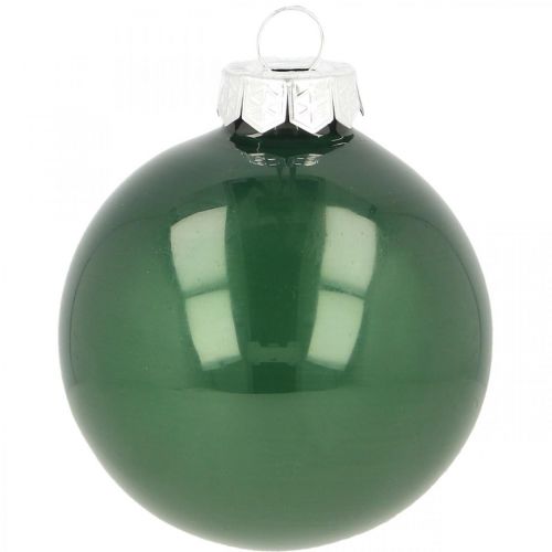 Floristik24 Christmas balls glass Christmas tree balls green matt Ø6cm 24 pcs
