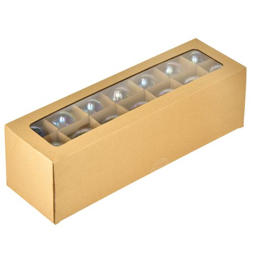 Product Glass ball in mother-of-pearl look with iridescent shimmer, 6cm, 24 pieces