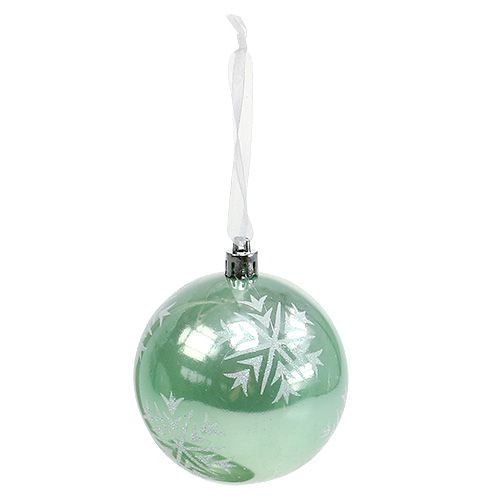 Floristik24 Christmas ball Ø8cm light green plastic 1pc