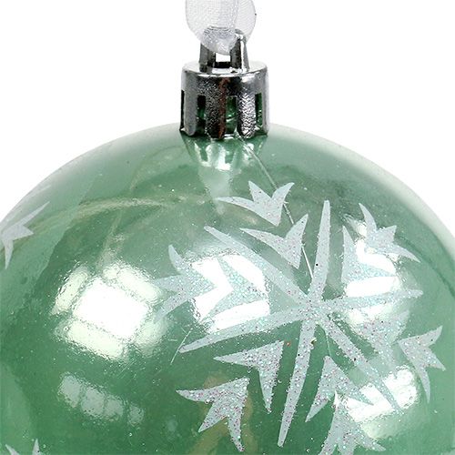 Floristik24 Christmas ball Ø8cm light green plastic 1pc