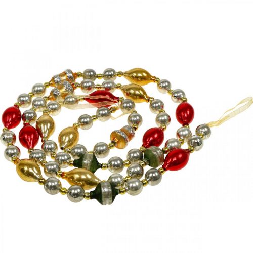 Floristik24 Christmas ball garland decoration Christmas glass 1.8m