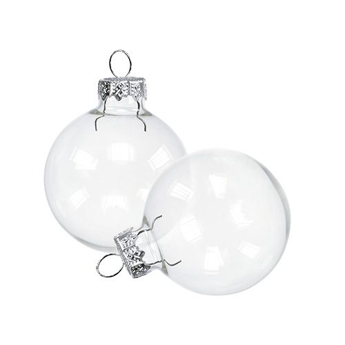 Floristik24 Christmas ball glass Ø4cm clear 24 pcs