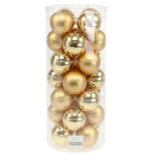 Product Christmas ball glass Ø6cm gold mix 24 pcs
