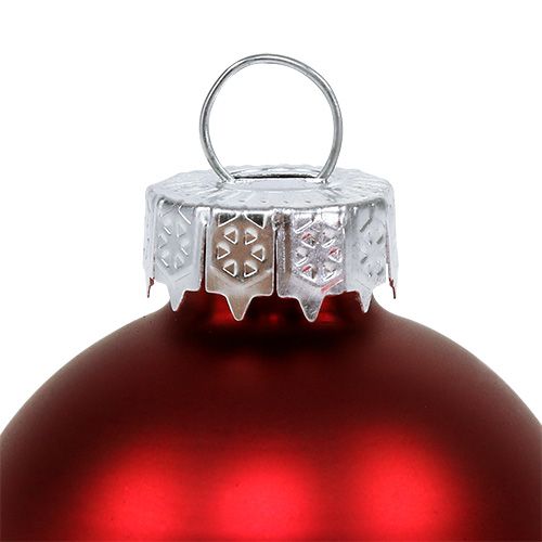 Product Christmas ball glass Ø6cm red mix 24 pcs