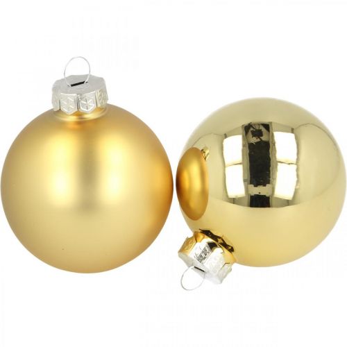 Christmas ball glass Ø6cm gold mix 24 pcs