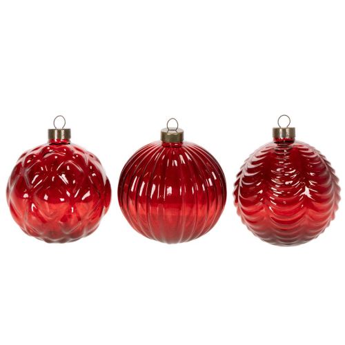 Christmas baubles, glass, red,