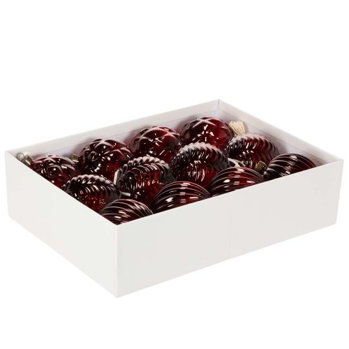 Christmas baubles, glass, red,