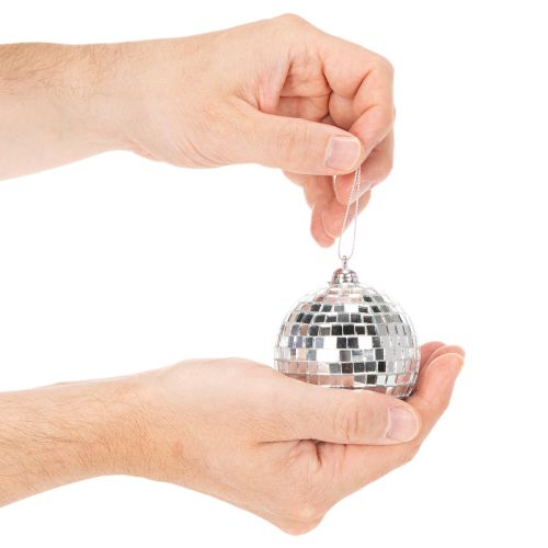 Christmas bauble decoration, mirrored ball for hanging, 7cm, 6 pieces | Floristik24.ie