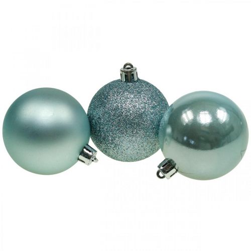 Floristik24 Christmas balls plastic light blue mix Ø6cm 10 pcs