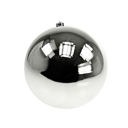 Product Christmas bauble plastic small Ø14cm silver